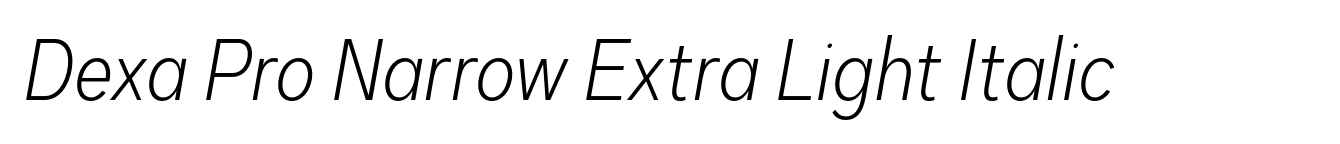 Dexa Pro Narrow Extra Light Italic image